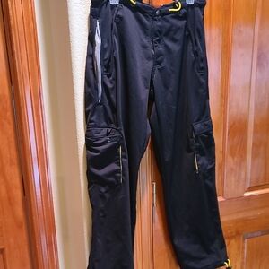 686 Enterprises Black Men's/Unisex Snow Pants with Yellow Accents Size S